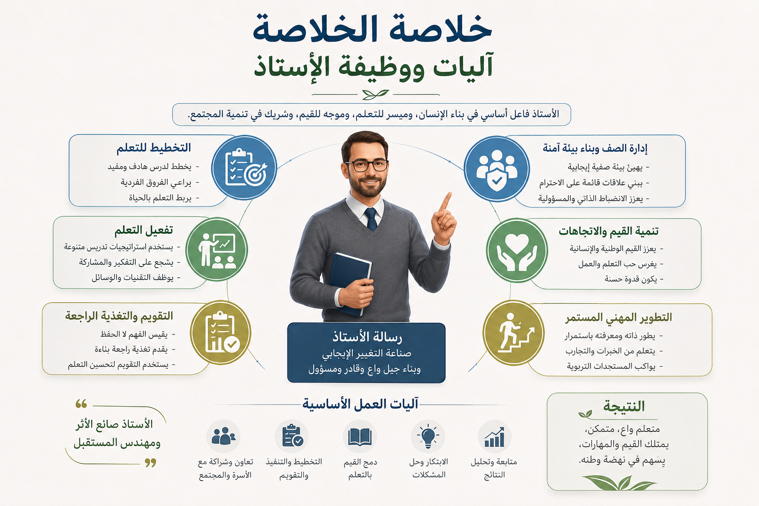 خلاصة الخلاصة لاليات وظيفة الاستاذ