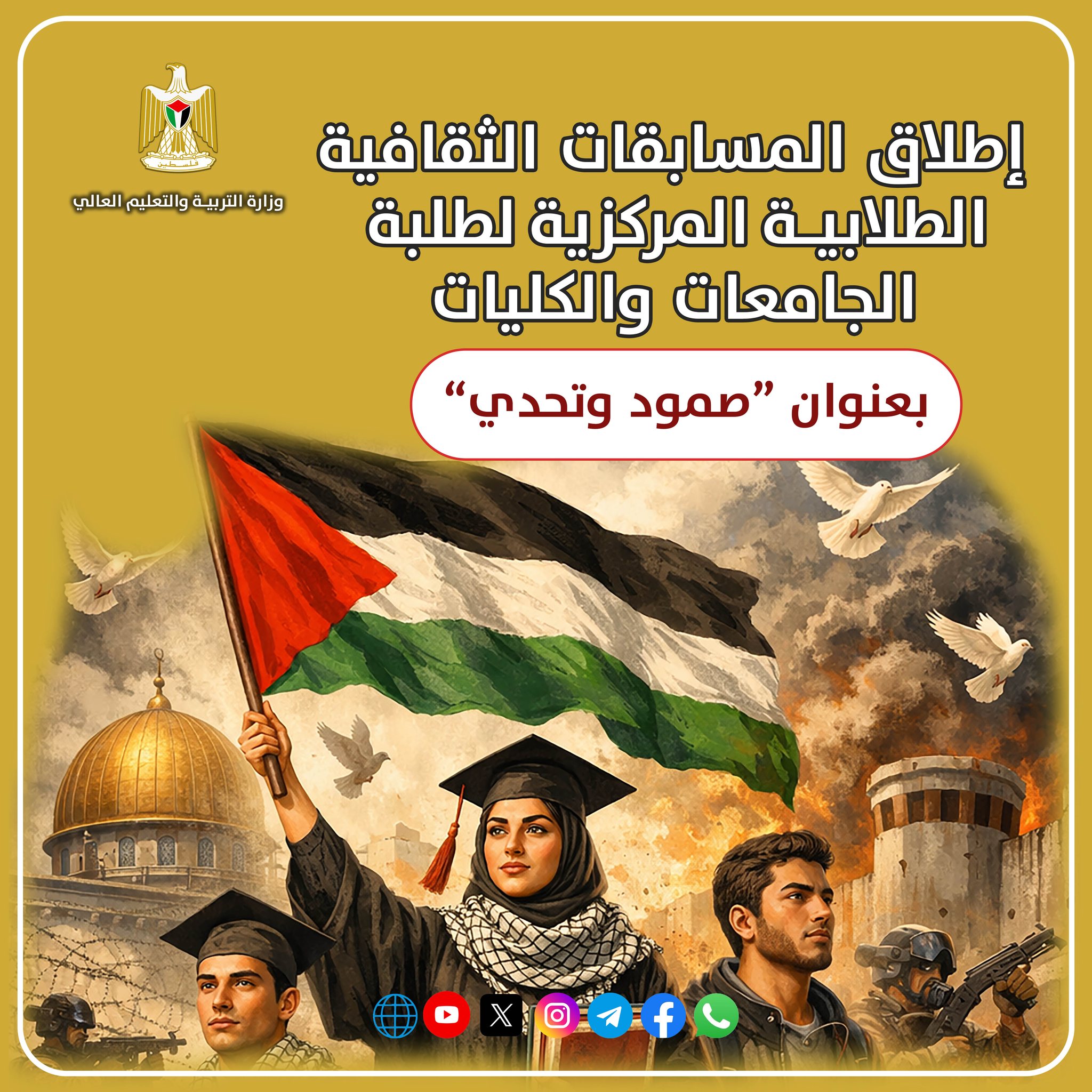 أطلقت الوزارة مجموعة من المُسابقات الثقافية المُشتركة بين طلبة مؤسسات التعليم العالي الفلسطينية